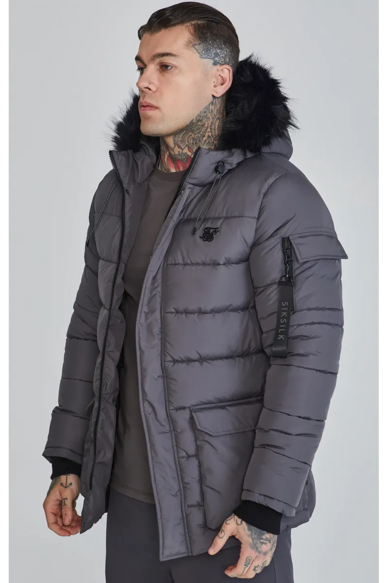 Jachetă SIKSILK Expedition Parka grey | Sportshouse.ro